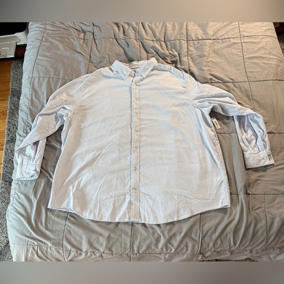 Amazon Essentials Men's Slim-Fit Long-Sleeve Stretch Oxford Shirt White/Blue 4XL - Picture 1 of 5